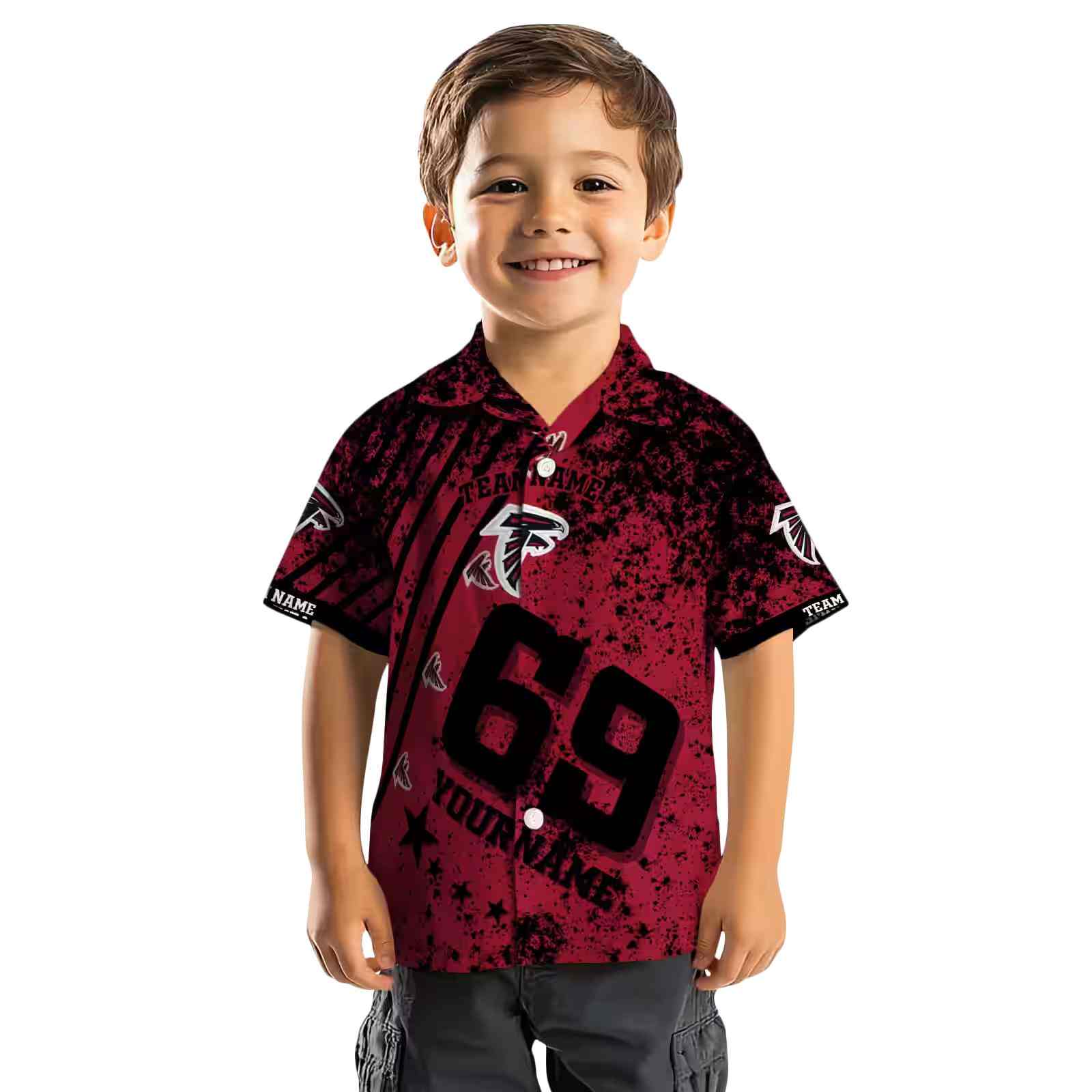 personalized atlanta falcons star stripes red hawaiian shirt top rated