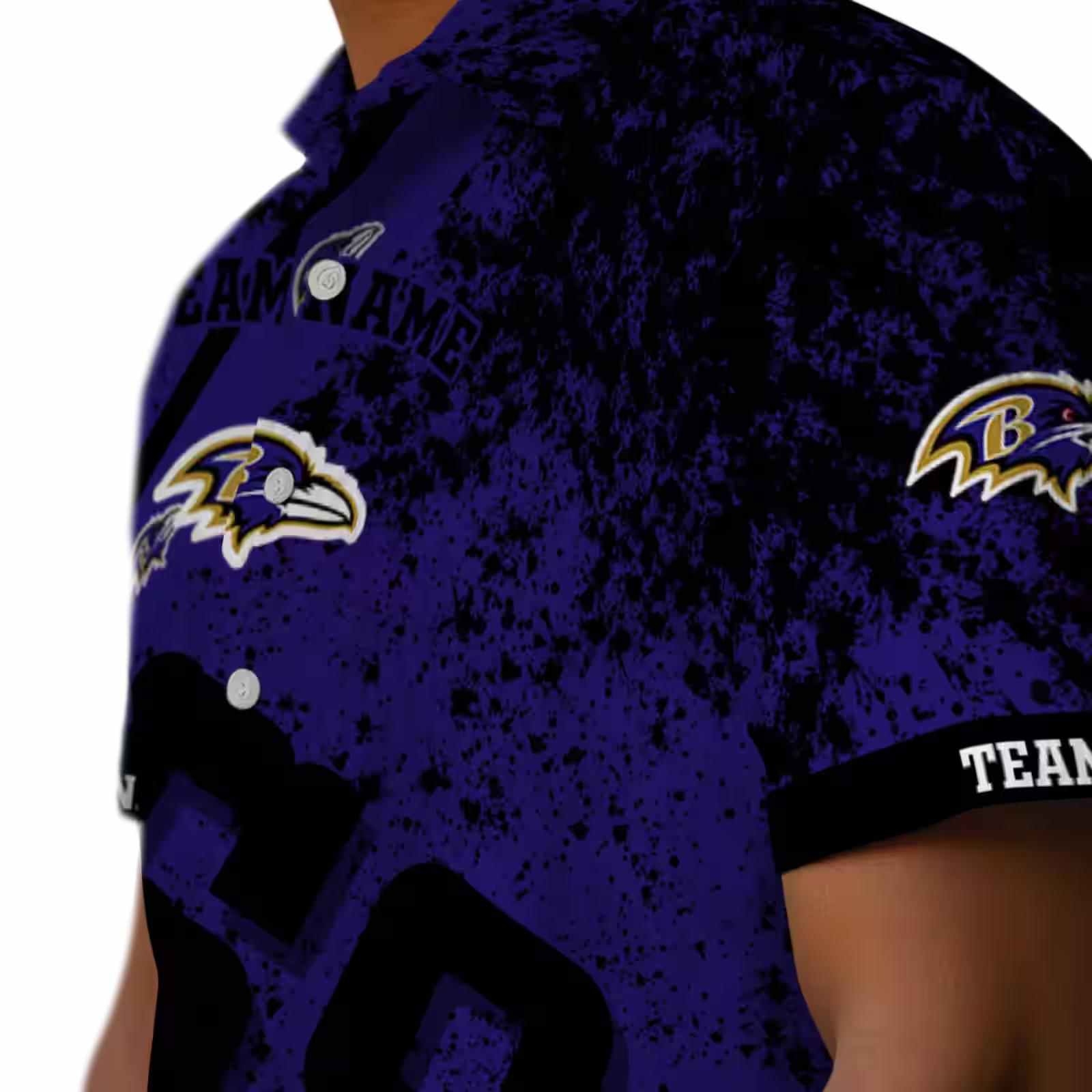 personalized baltimore ravens star stripes purple hawaiian shirt trendy