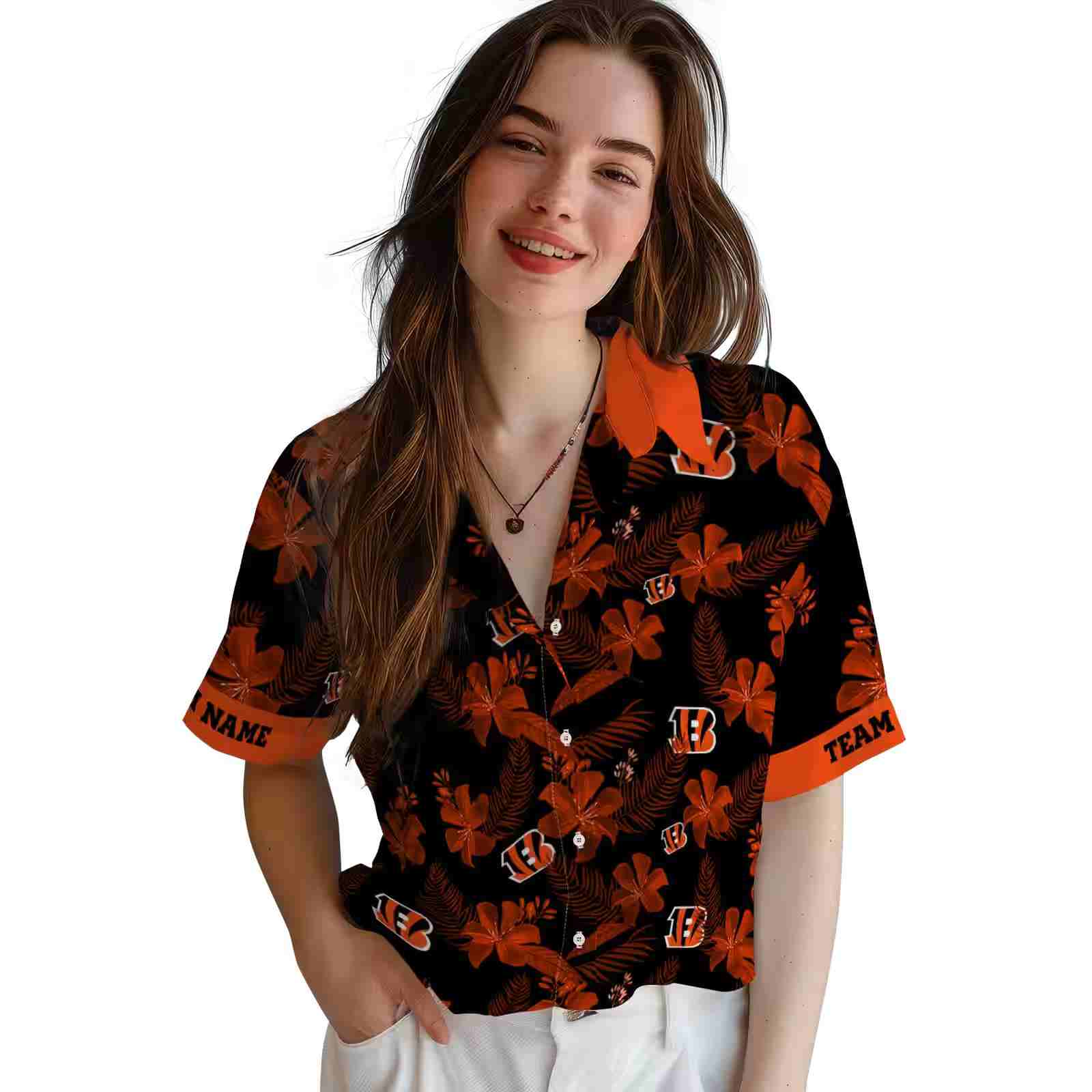 personalized cincinnati bengals botanical print black hawaiian shirt latest model