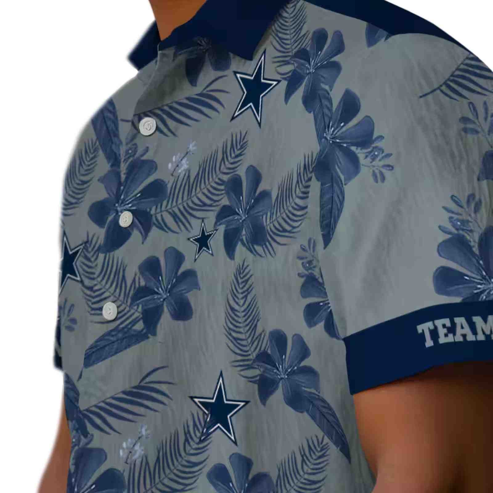 personalized dallas cowboys botanical print silver hawaiian shirt trendy