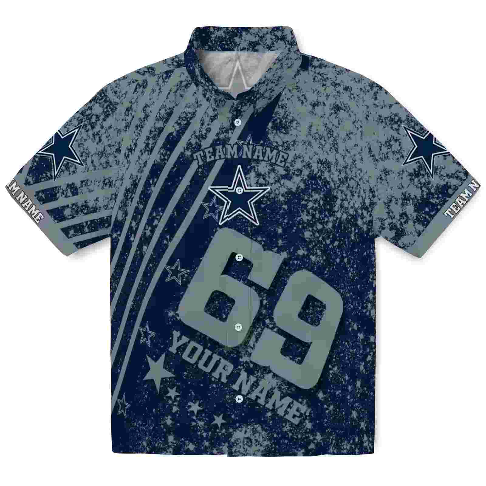 Personalized Dallas Cowboys Star Stripes Blue Hawaiian Shirt