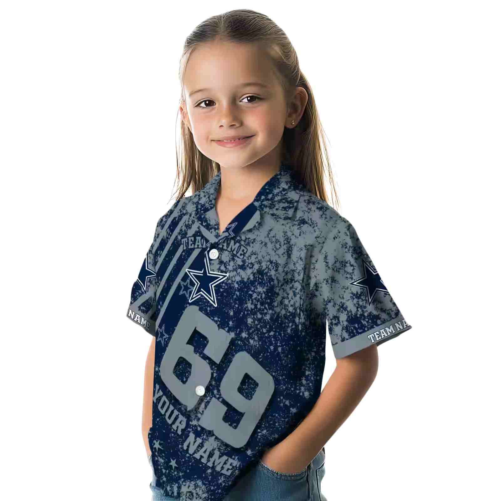 personalized dallas cowboys star stripes blue hawaiian shirt premium grade