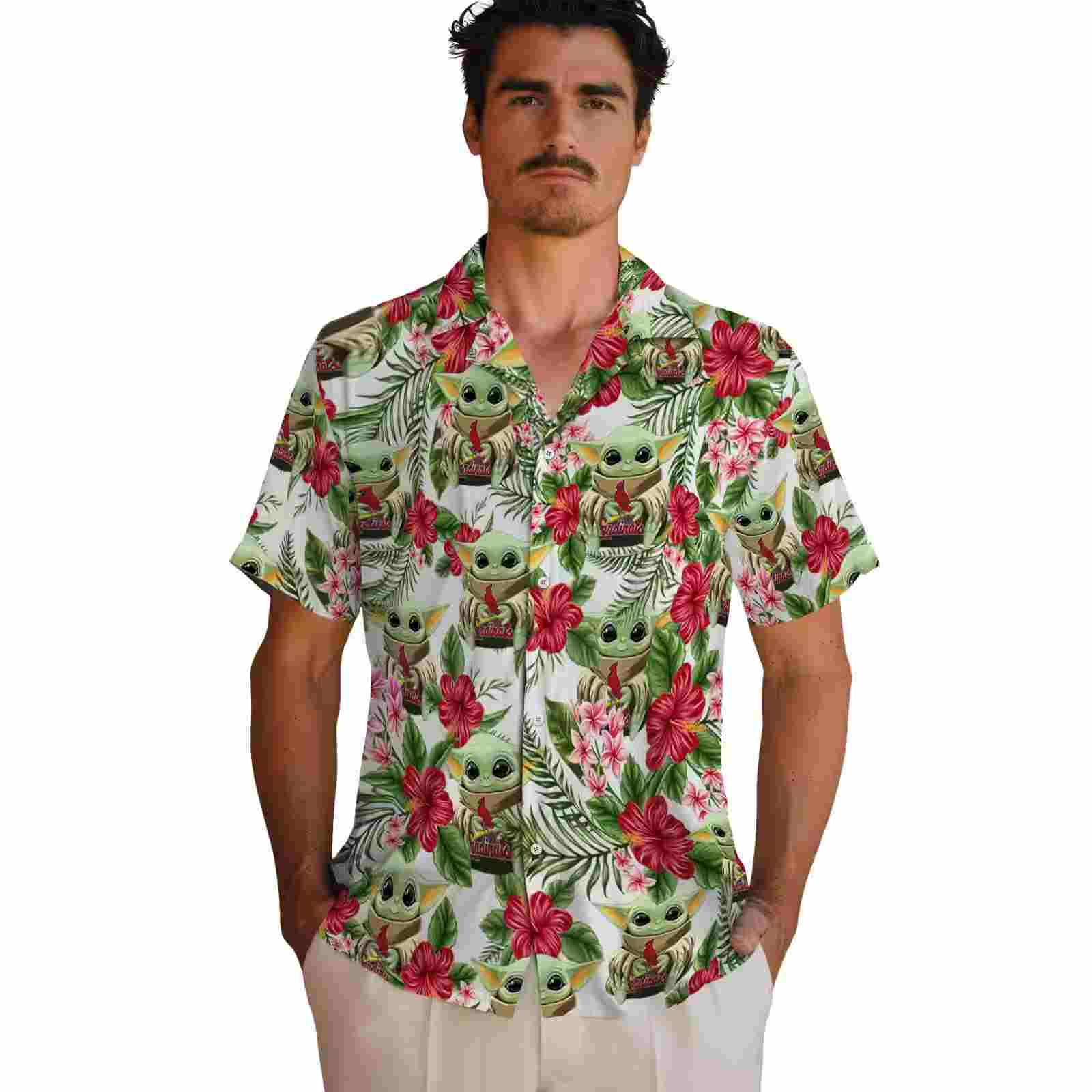 st louis cardinals tropical yoda green hawaiian shirt fashion forward