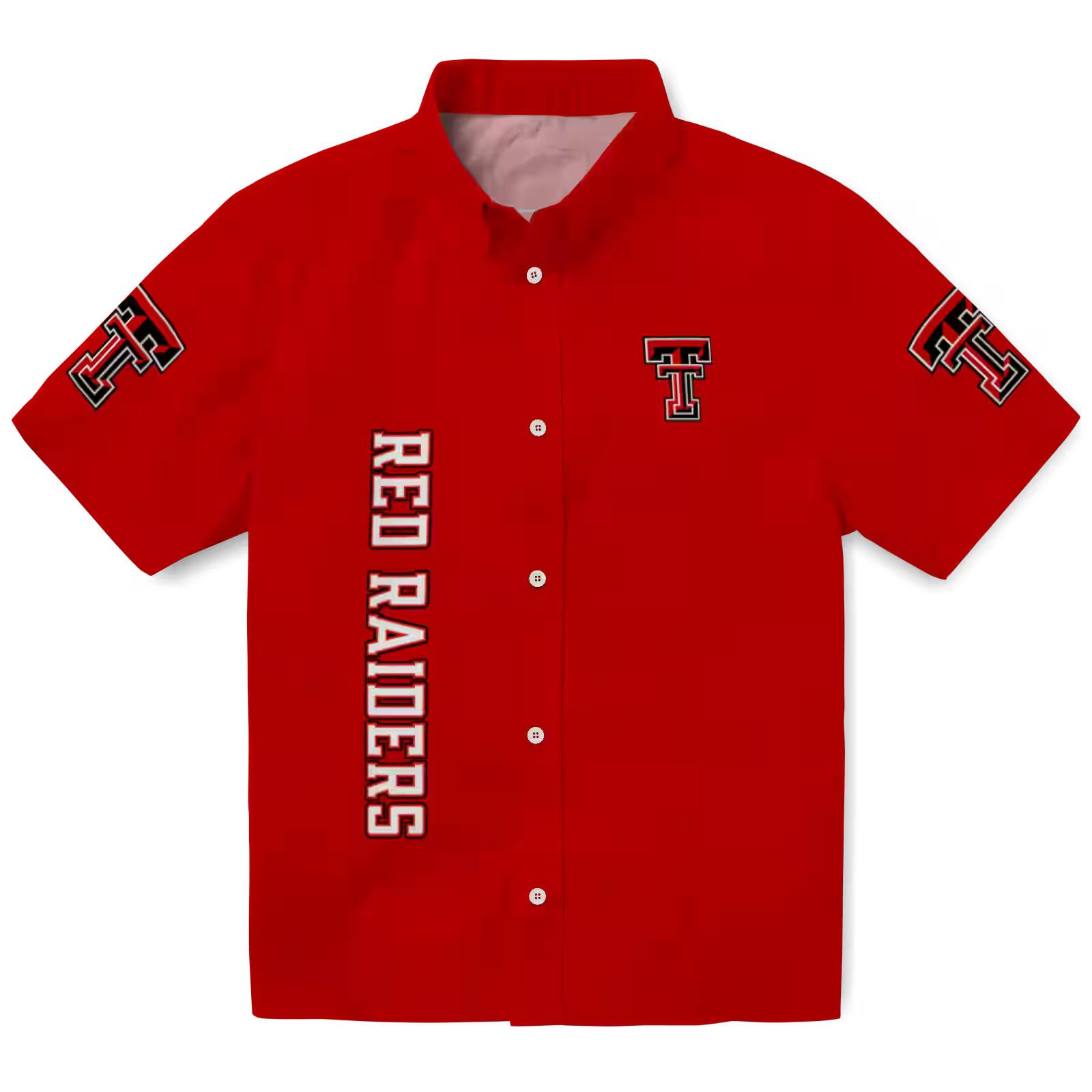 Texas Tech Red Raiders Stuart Minion Red Hawaiian Shirt