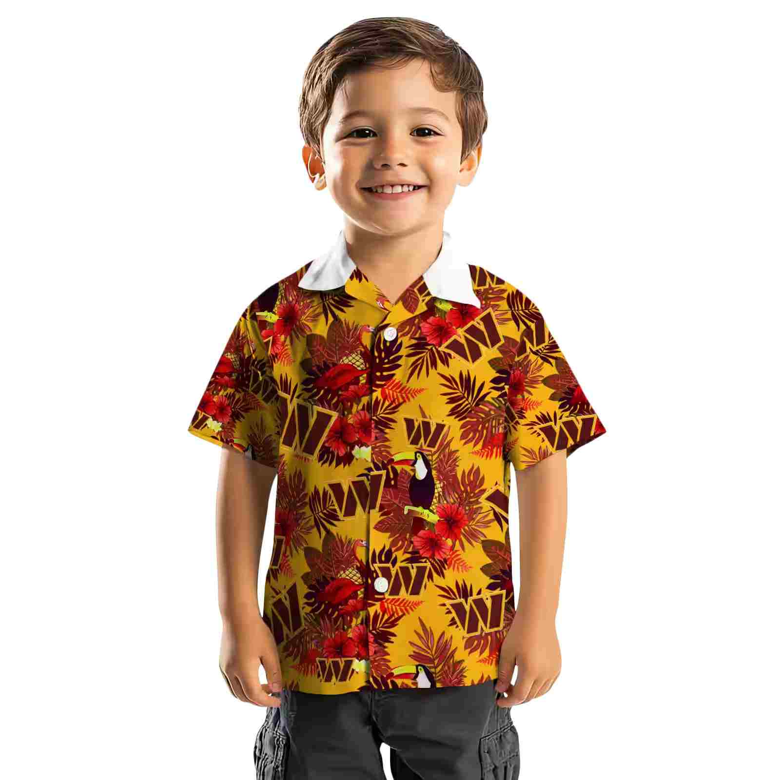 washington commanders floral toucan burgundy red hawaiian shirt top rated