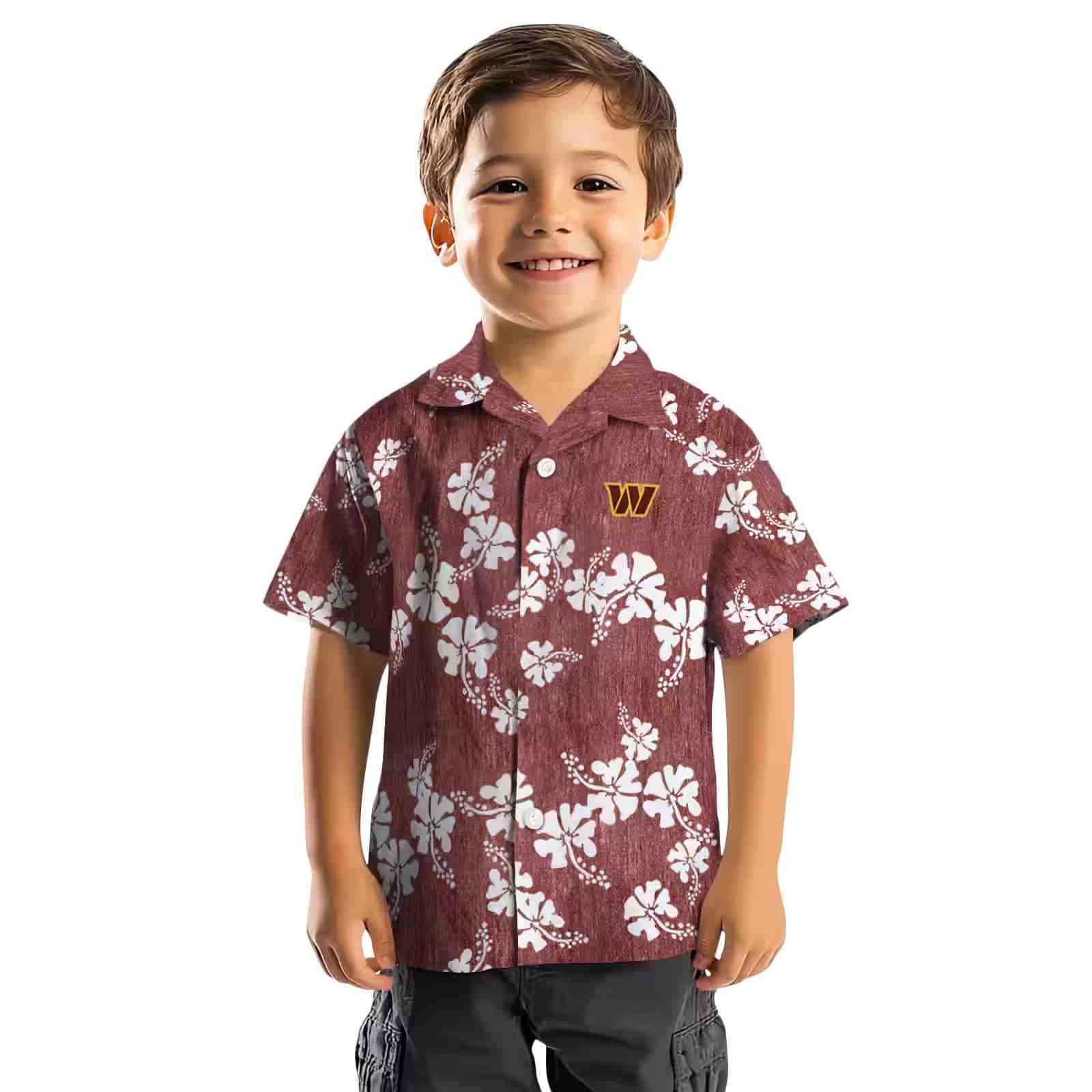 washington commanders hibiscus clusters burgundy hawaiian shirt top rated