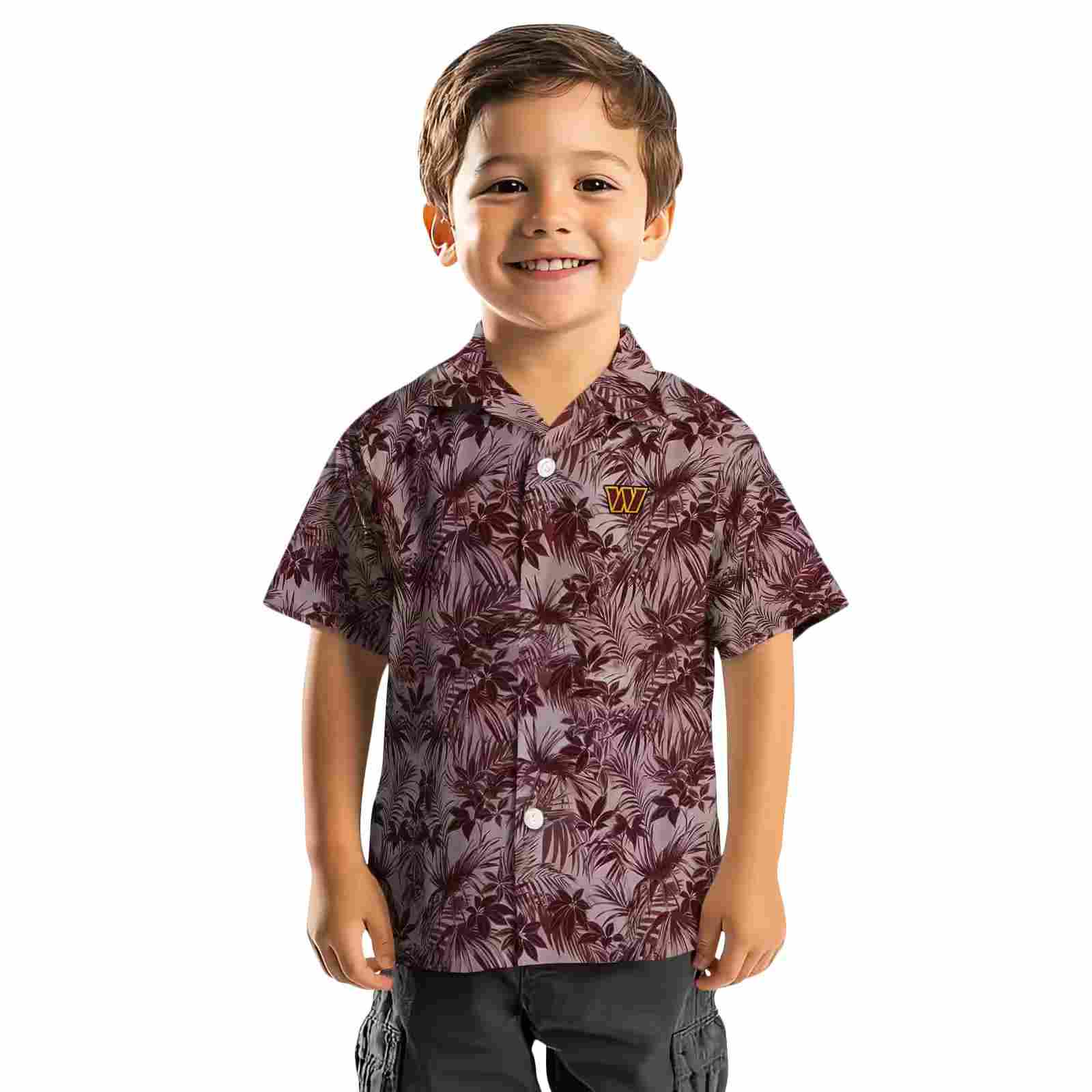 washington commanders leafy pattern burgundy hawaiian shirt top rated