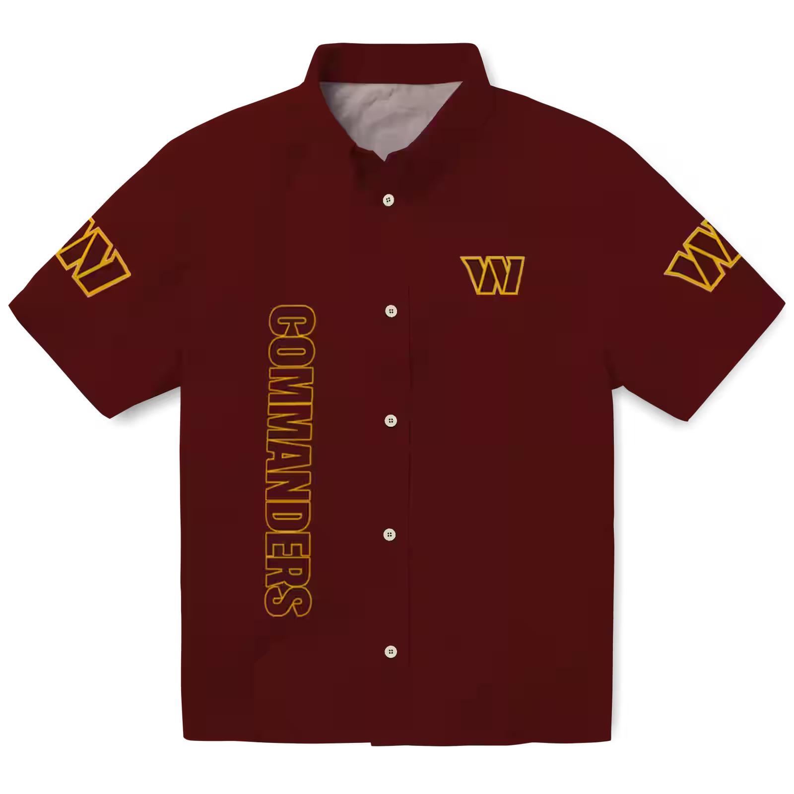 Washington Commanders Stuart Minion Burgundy Hawaiian Shirt