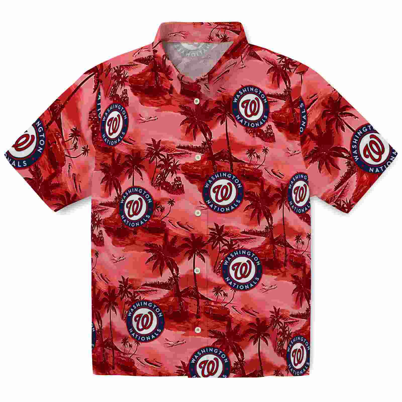 washington nationals coastal palms red hawaiian shirt best selling