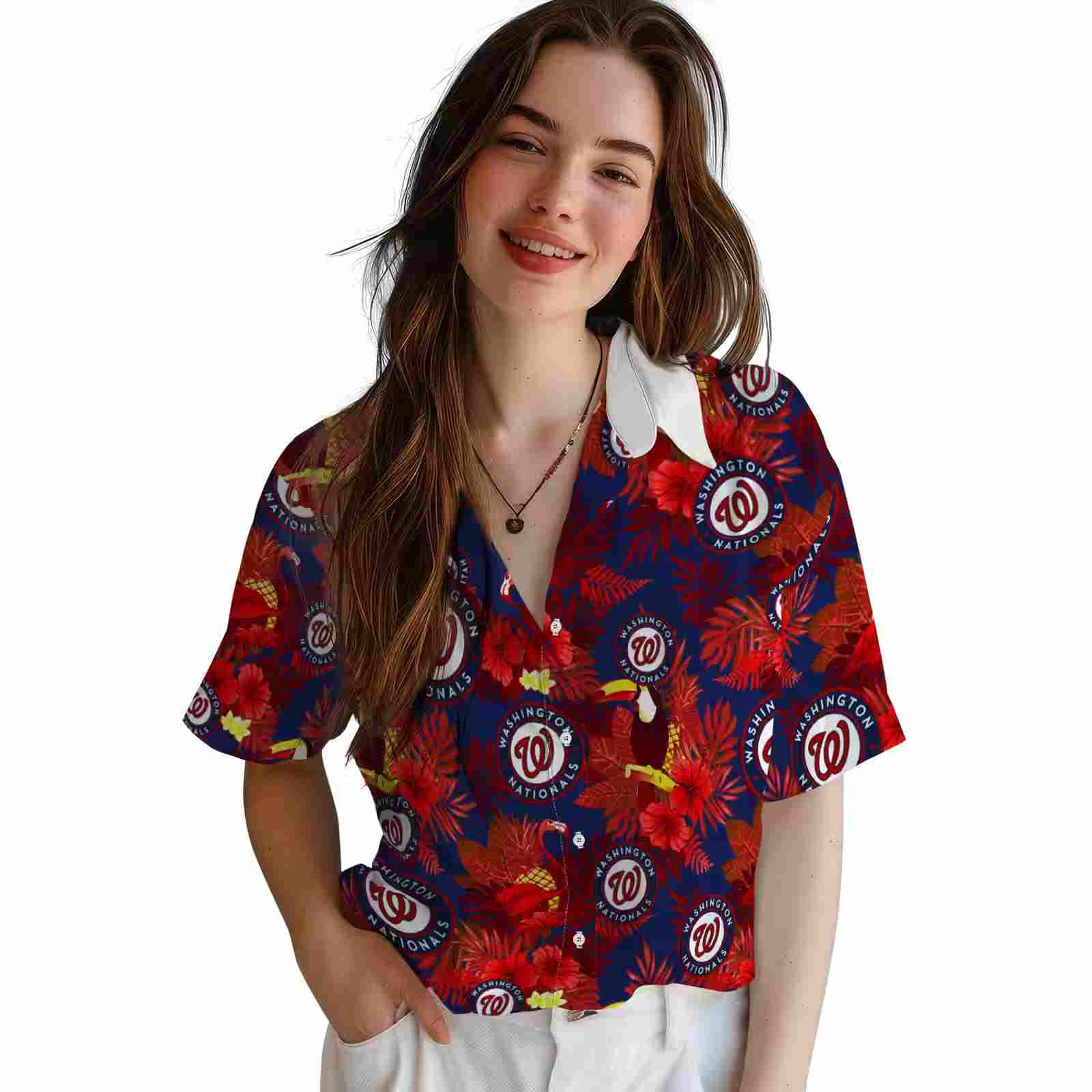 washington nationals floral toucan red hawaiian shirt latest model