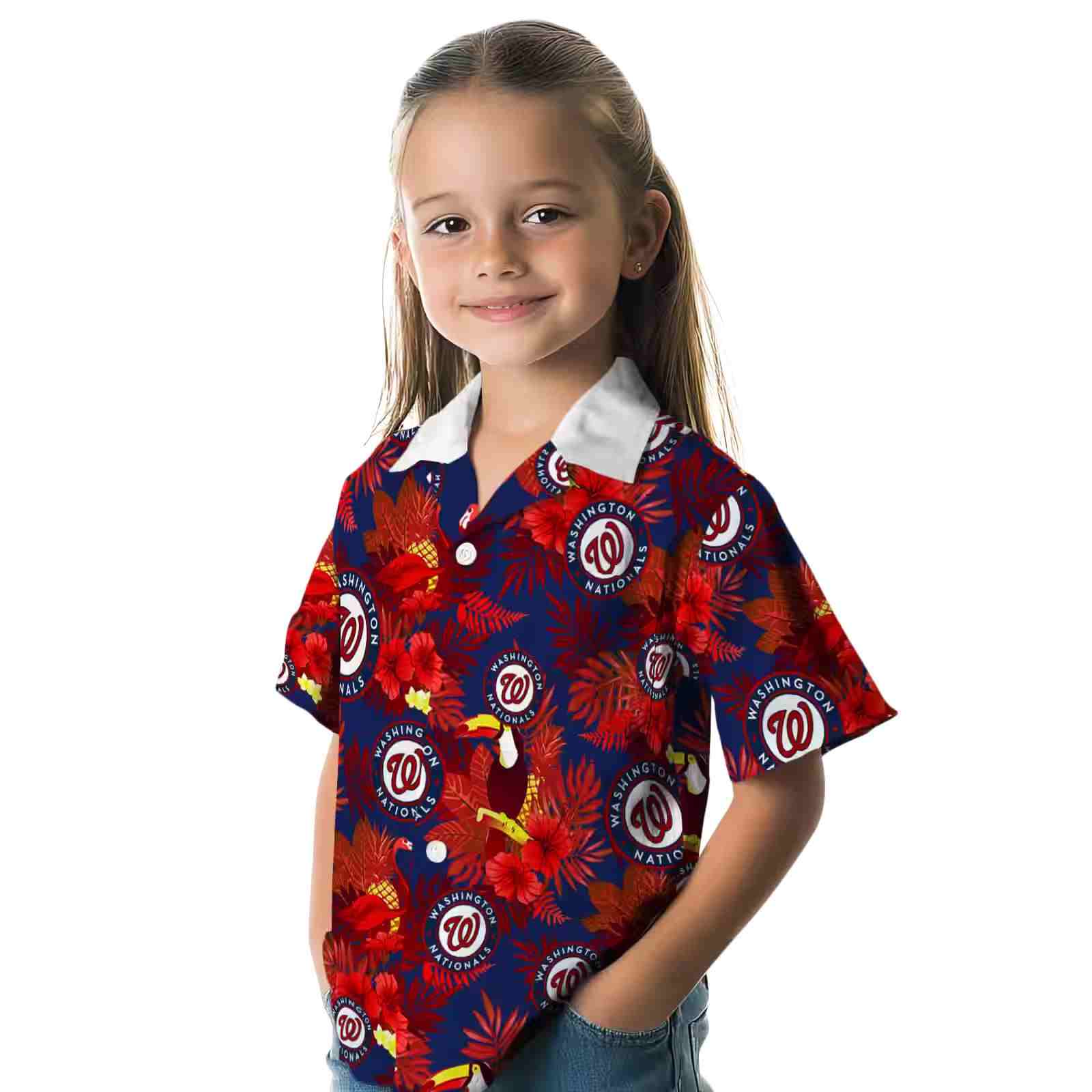 washington nationals floral toucan red hawaiian shirt premium grade