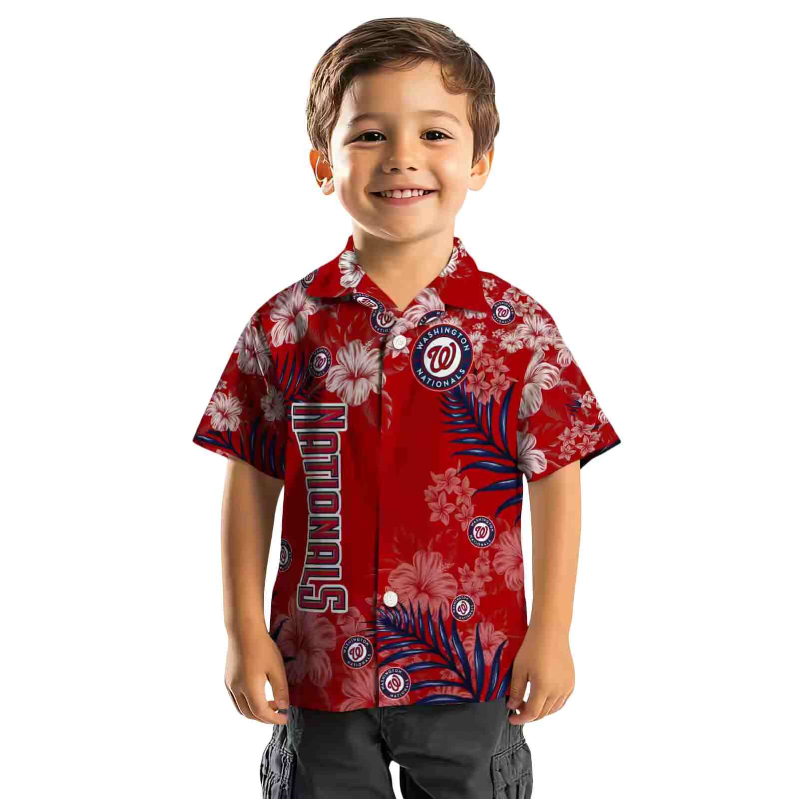 washington nationals hibiscus print red hawaiian shirt top rated