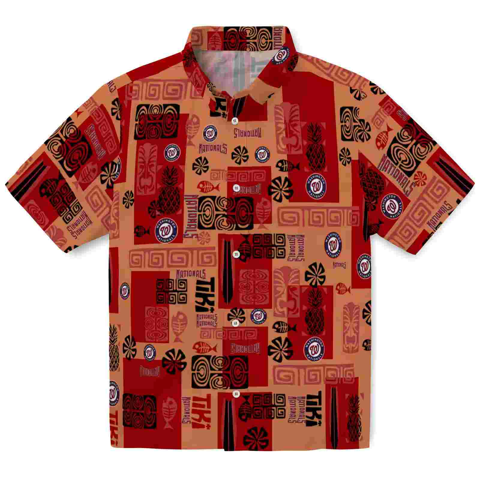 washington nationals tribal symbols red hawaiian shirt best selling