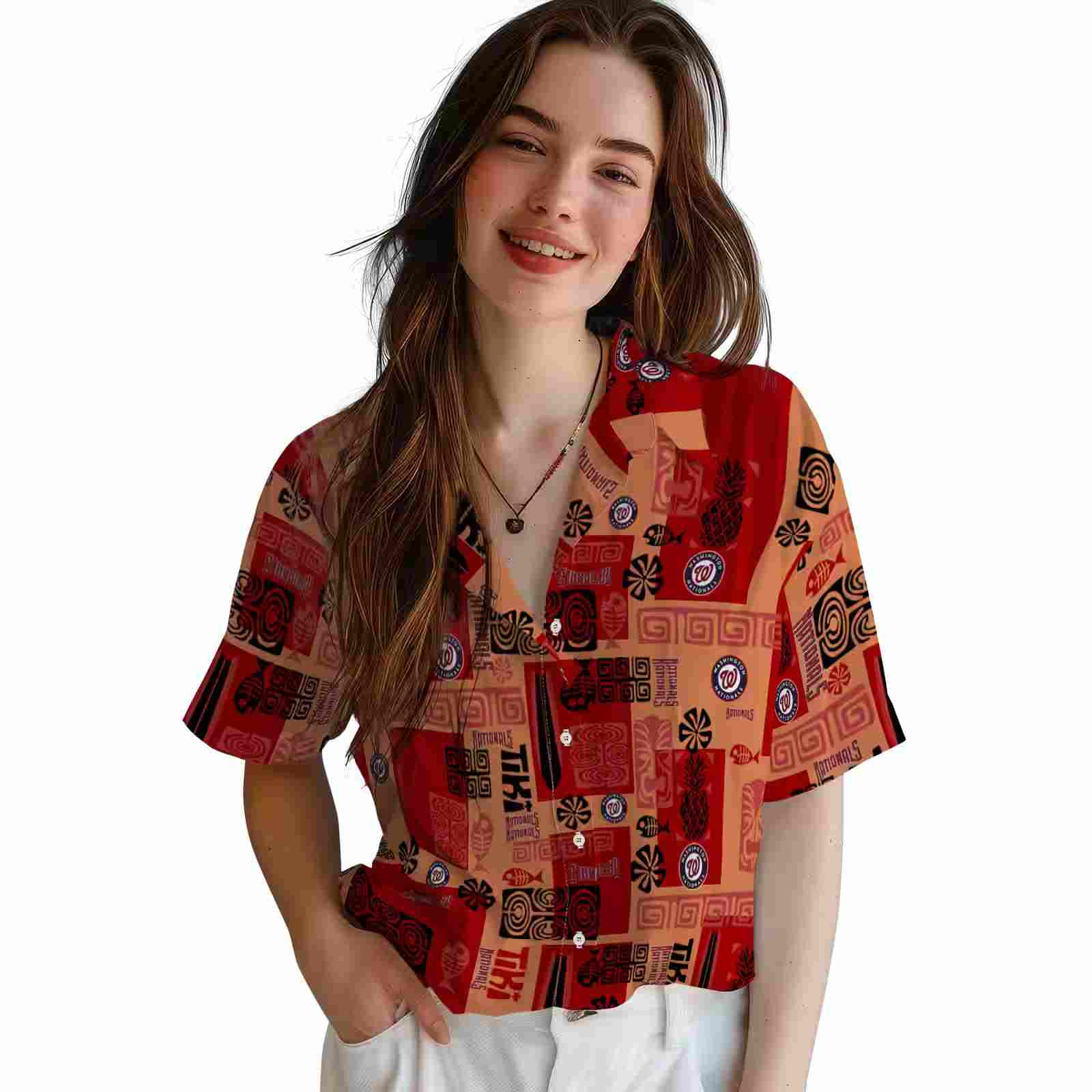 washington nationals tribal symbols red hawaiian shirt latest model