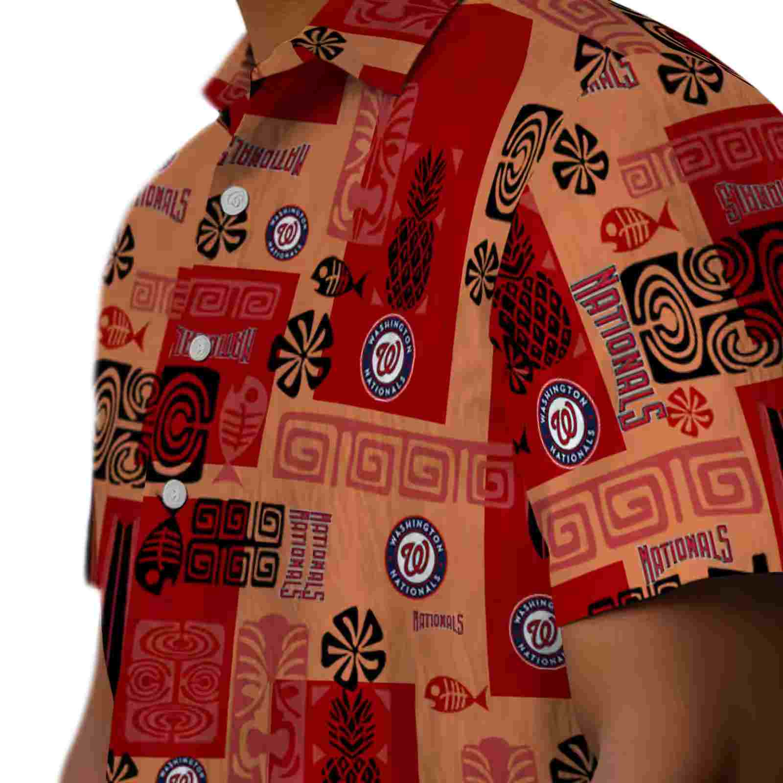 washington nationals tribal symbols red hawaiian shirt trendy