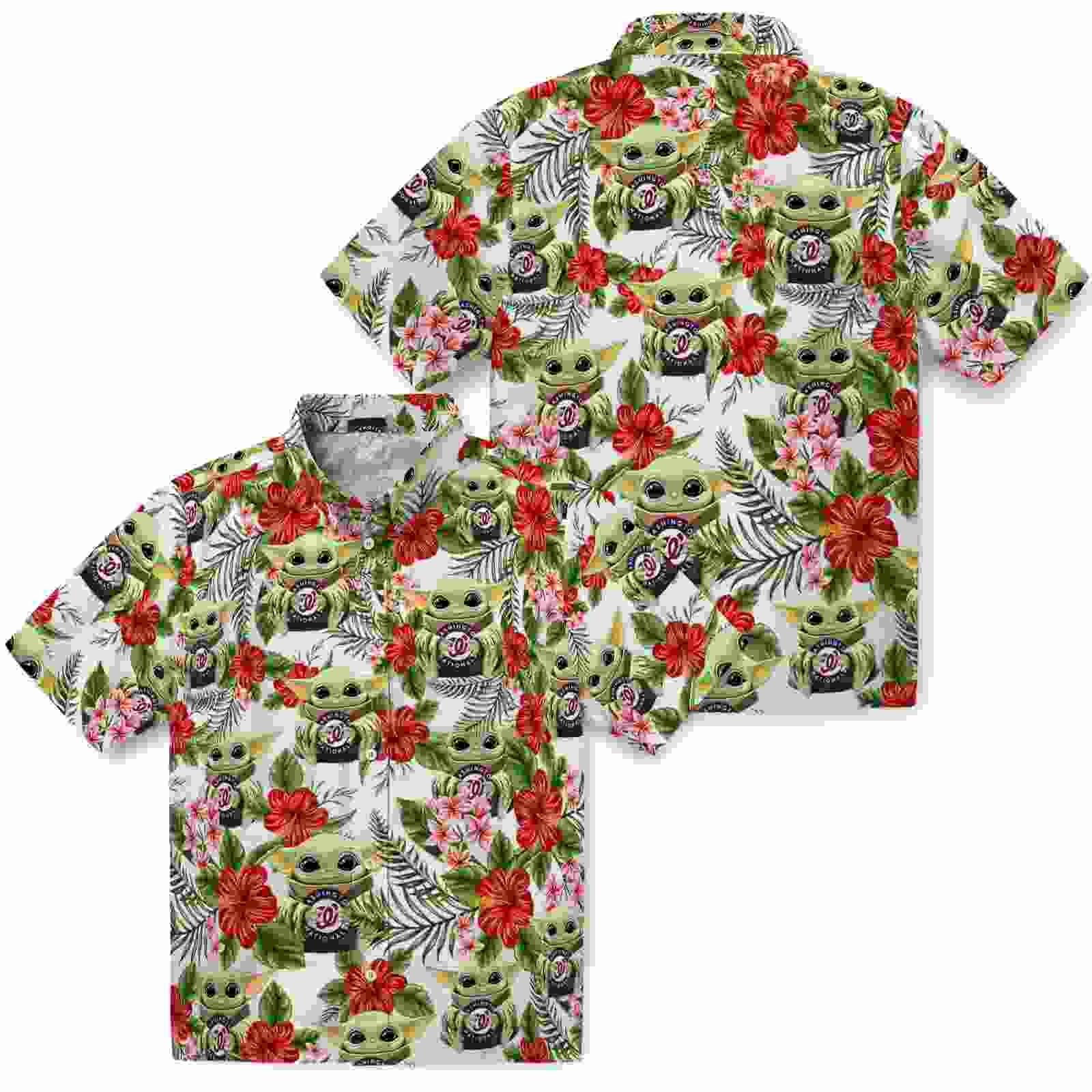 washington nationals tropical yoda green hawaiian shirt high quality