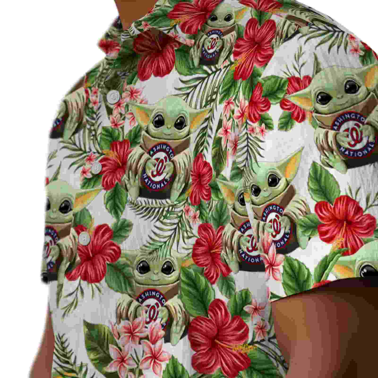 washington nationals tropical yoda green hawaiian shirt trendy