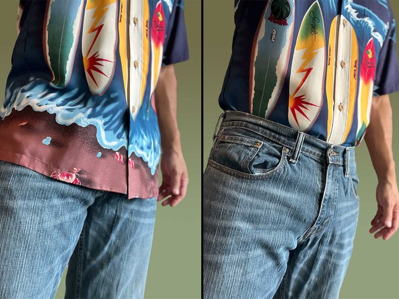 Which types of Hawaiian shirts are best suited for tucking in? (Source: Onedapperstreet.com)