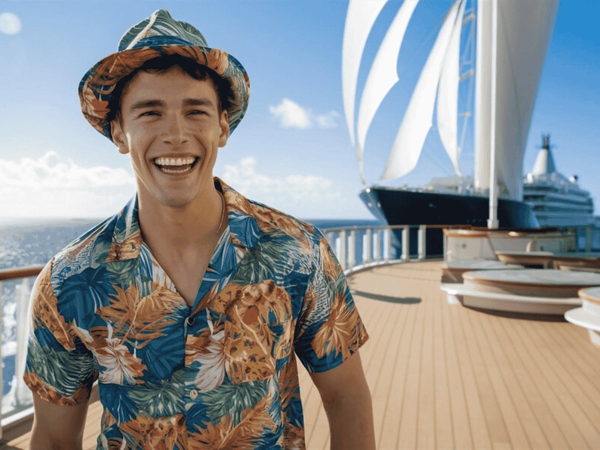 It’s perfect to wear Aloha shirt on a cruise