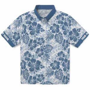 Custom Name Blue Camo Hawaiian Shirt