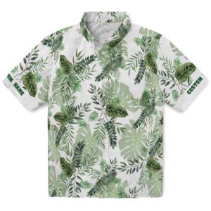 Custom Name Tropical Leaf Hawaiian Shirt