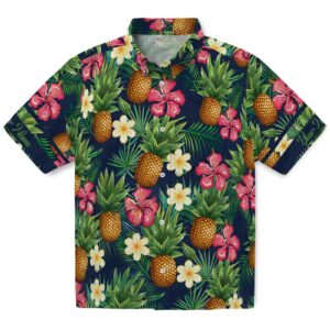 Custom Name Tropical Pineapple Hawaiian Shirt