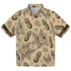 Custom Name Vintage Pineapple Hawaiian Shirt