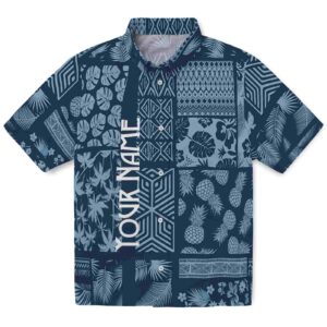 Navy Tapa Design Custom Hawaiian Shirt